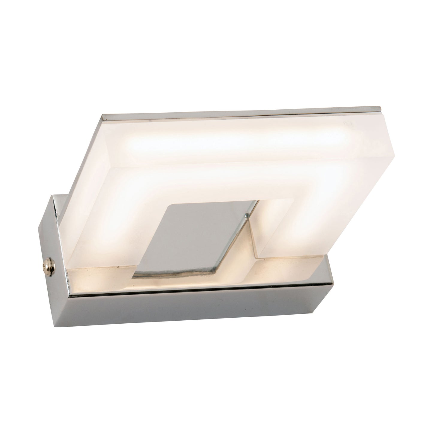 Wandleuchten - LED Wandleuchte "VARETA", Wandlampe im Modern Style, ausMetall und Kunststoff in chrome, 10,5 cm hoch, Maße 11 x 4,5 cm, inkl. LED