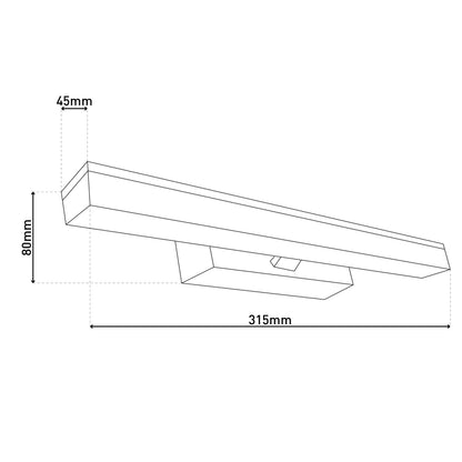 LED Wandleuchte "VARETA" l:31,5cm