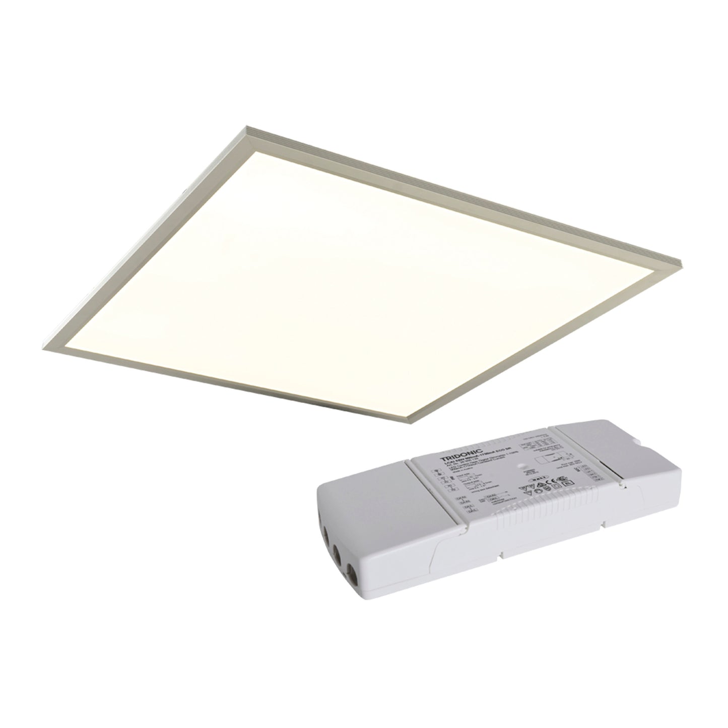 Deckenleuchten - LED Deckenleuchten L/B: 62,5cm alu, Deckenlampe im Modern Style, aus Metall und Kunststoff in weiß, 62,5 x 62,5 x 1,2 cm, inkl. LED  dimmbar