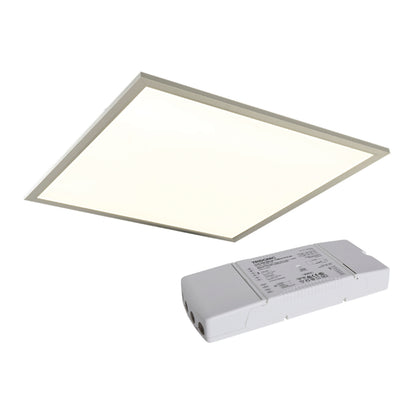 Deckenleuchten - LED Deckenleuchten L/B: 62,5cm alu, Deckenlampe im Modern Style, aus Metall und Kunststoff in weiß, 62,5 x 62,5 x 1,2 cm, inkl. LED  dimmbar