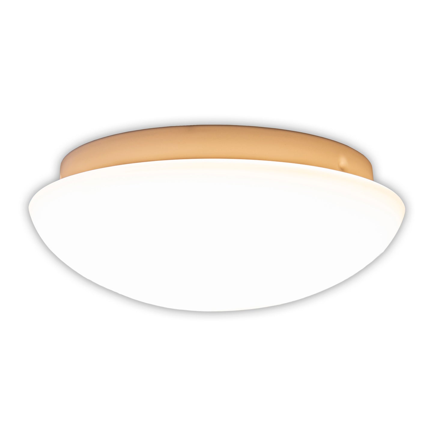 Deckenleuchten - LED Deckenleuchte "BERGEN" inkl. Sensor Ø: 25,5cm, Deckenlampe im Modern Style, aus Metall und Glas in weiß, 10 cm hoch, Ø 25,5 cm, inkl. LED  Bewegungssensor  Dämmerungssensor