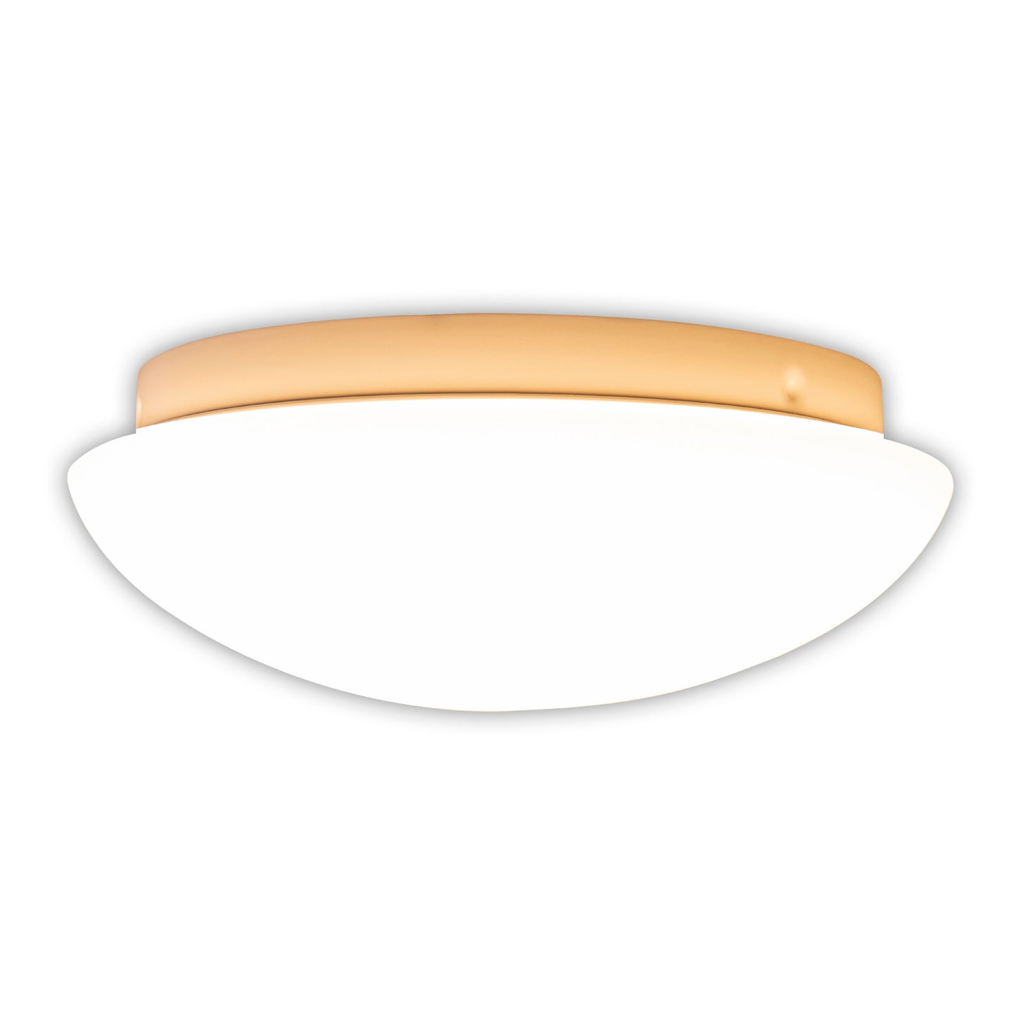 Deckenleuchten - LED Deckenleuchte "BERGEN" inkl. Sensor Ø: 25,5cm, Deckenlampe im Modern Style, aus Metall und Glas in weiß, 10 cm hoch, Ø 25,5 cm, inkl. LED  Bewegungssensor  Dämmerungssensor