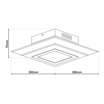 LED Wand- und Deckenleuchte "LUCCA"