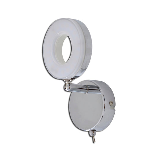 1er LED Wand-/ Deckenspot H: 15cm chrom