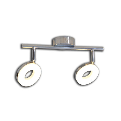 2er LED Wand-/Deckenspot L: 30cm chrom