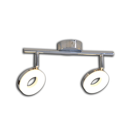 2er LED Wand-/Deckenspot L: 30cm chrom