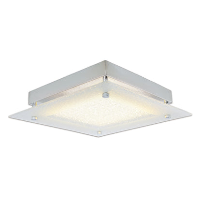 LED Deckenleuchte "LEEDS" L/B: 25cm inkl. Kristalloptik