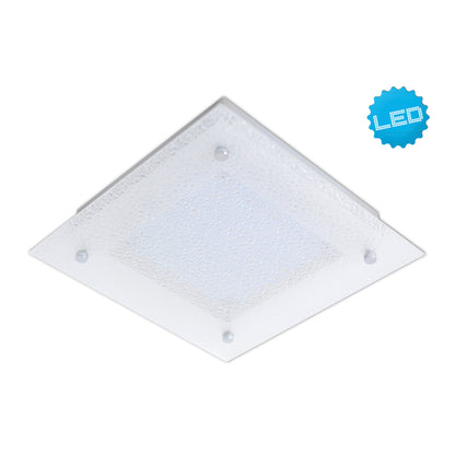 LED Deckenleuchte "LEEDS" L/B: 25cm inkl. Kristalloptik