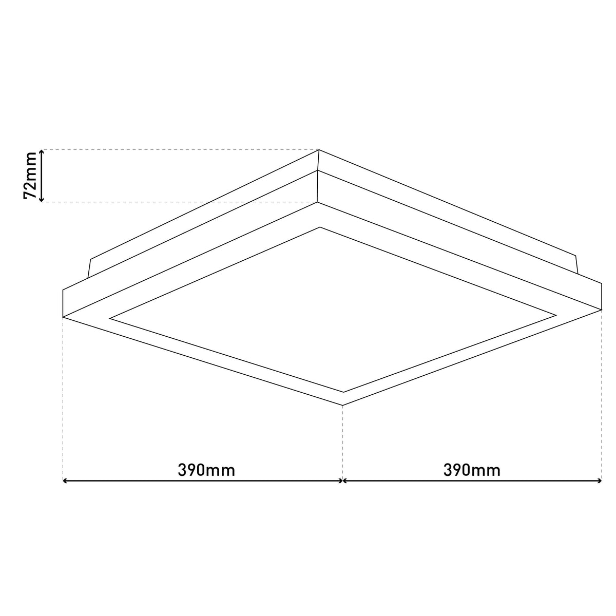 LED Deckenleuchte "MADRID" L/B: 39cm