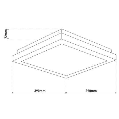 LED Deckenleuchte "MADRID" L/B: 39cm