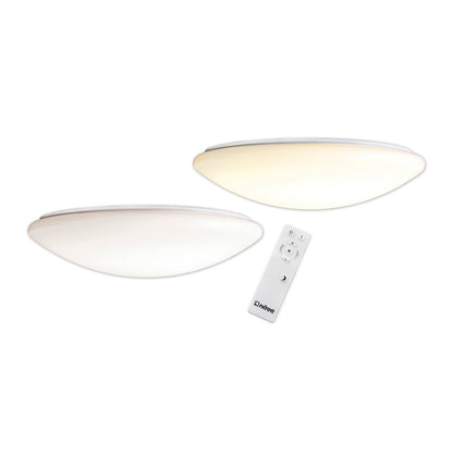 Deckenleuchten - LED Deckenleuchte "DARWIN", Deckenlampe im Modern Style, aus Metall und Kunststoff in weiß, 23 cm hoch, Ø 100 cm, inkl. LED  dimmbar  CCT-Wechsler  RGB-Farbwechsler  Nachtlichtfunktion  Fernbedienung