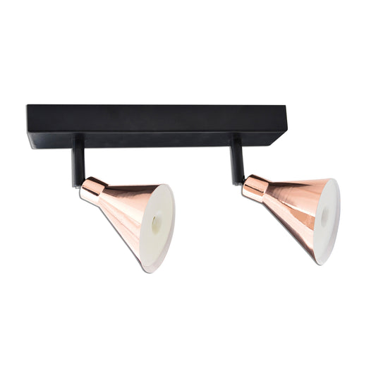 2er LED-Wand-u. Deckenspot "COPPER"