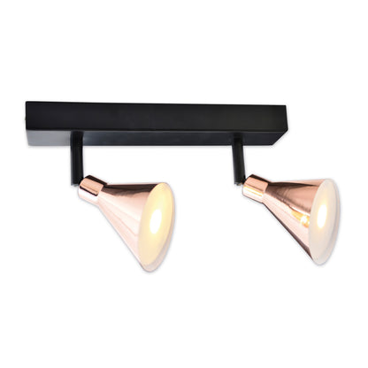 2er LED-Wand-u. Deckenspot "COPPER"
