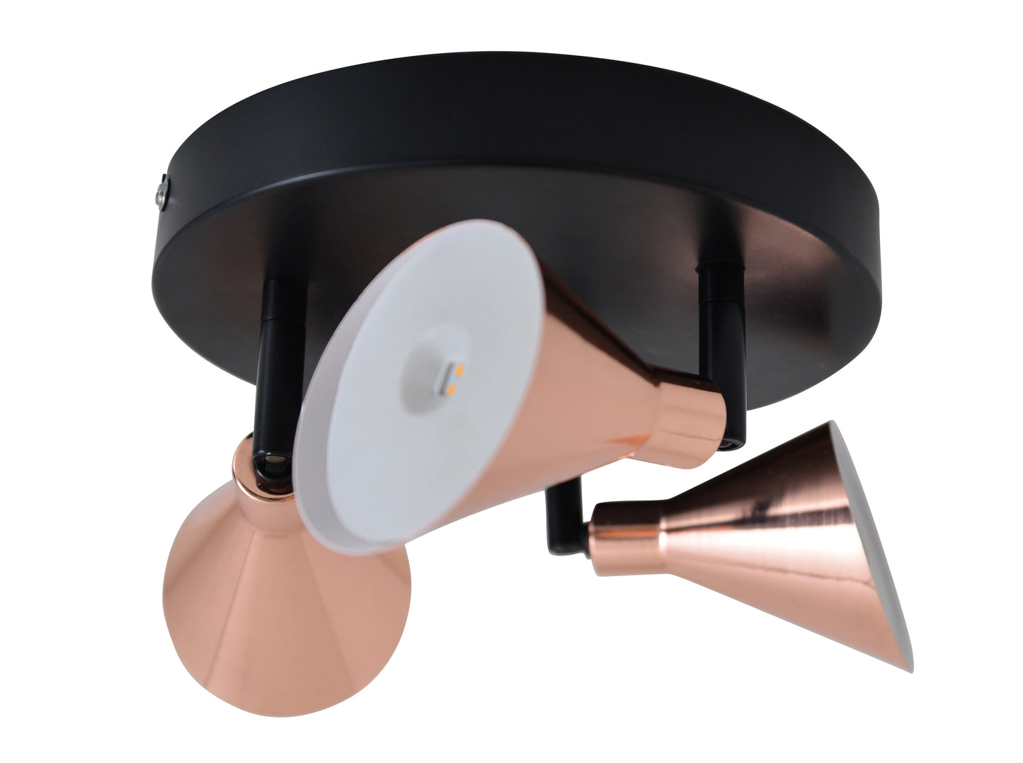 3er LED-Wand-u. Deckenspot "COPPER" d:38cm