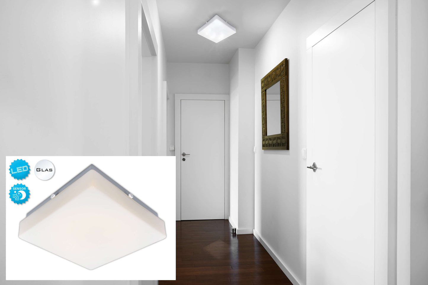 LED Deckenleuchte "TRONDHEIM" mit Sensor