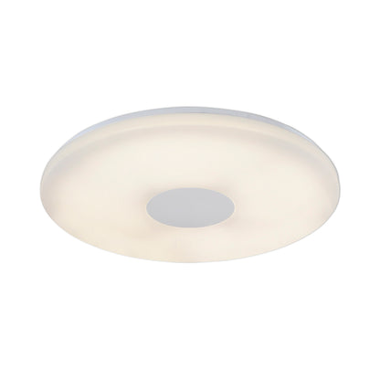 Deckenleuchten - LED Deckenleuchte "PERTH", Deckenlampe im Functional Style, aus Metall und Kunststoff in weiß, 6 cm hoch, Ø 60 cm, inkl. LED  dimmbar  CCT-Wechsler  RGB-Farbwechsler  Nachtlichtfunktion  Fernbedienung