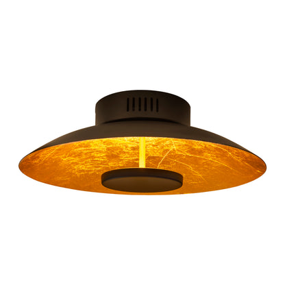 LED Deckenleuchte "FIRENZE" Ø: 30cm schwarz/gold