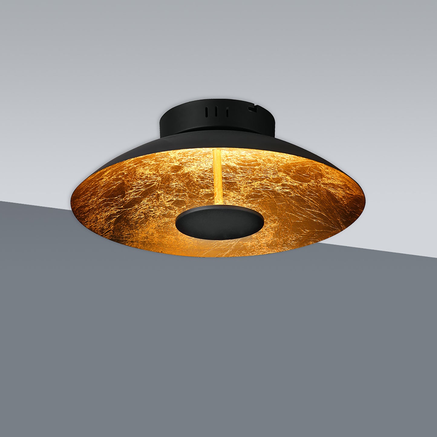 LED Deckenleuchte "FIRENZE" Ø: 40cm schwarz/gold