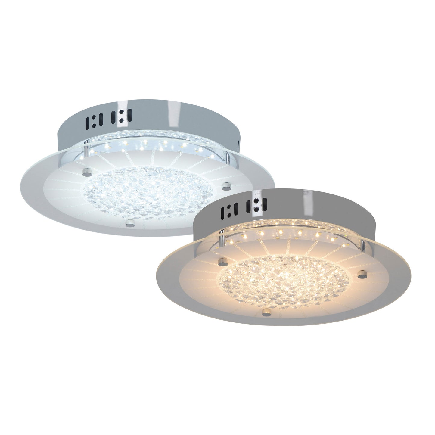 LED Deckenleuchte "CHUR" mit Kristalleffekt