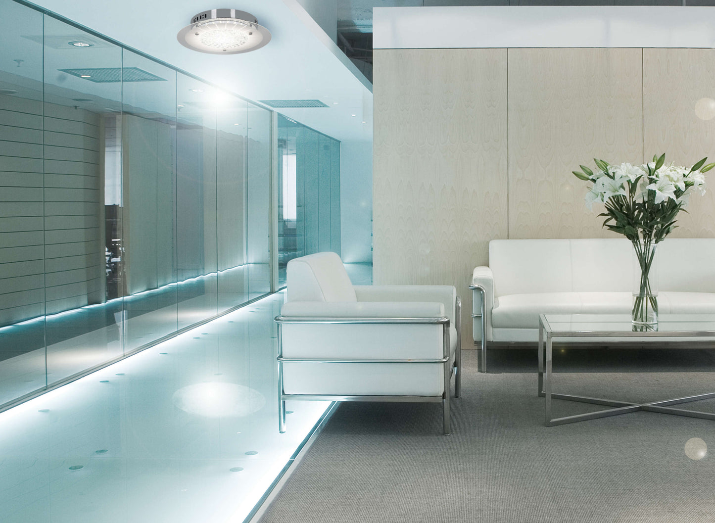 LED Deckenleuchte "CHUR" mit Kristalleffekt