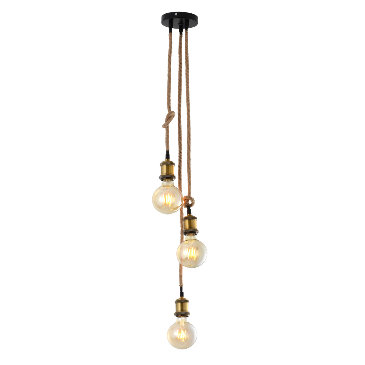 3er Metallbaldachin "ONTARIO" H: 85cm inkl. Hanfseil