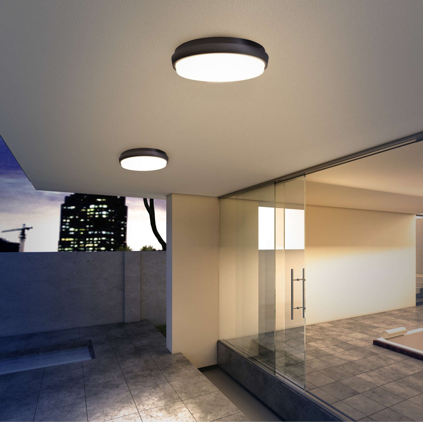 LED Außendeckenleuchte "MIO" IP54 Ø: 17,5cm