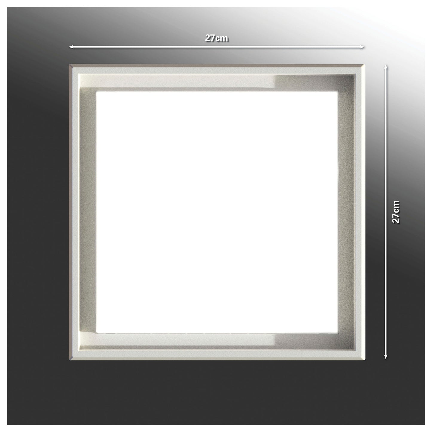 LED Außendeckenleuchte IP54 "MIO" s:27cm, Deckenlampe für den Außenbereich im Modern Style, aus Metall und Kunststoff in weiß, 27 x 27 x 5,3 cm, mit LED Platine