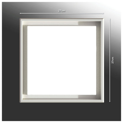 LED Außendeckenleuchte IP54 "MIO" s:27cm, Deckenlampe für den Außenbereich im Modern Style, aus Metall und Kunststoff in weiß, 27 x 27 x 5,3 cm, mit LED Platine