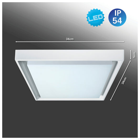 LED Außendeckenleuchte IP54 "MIO" s:34cm