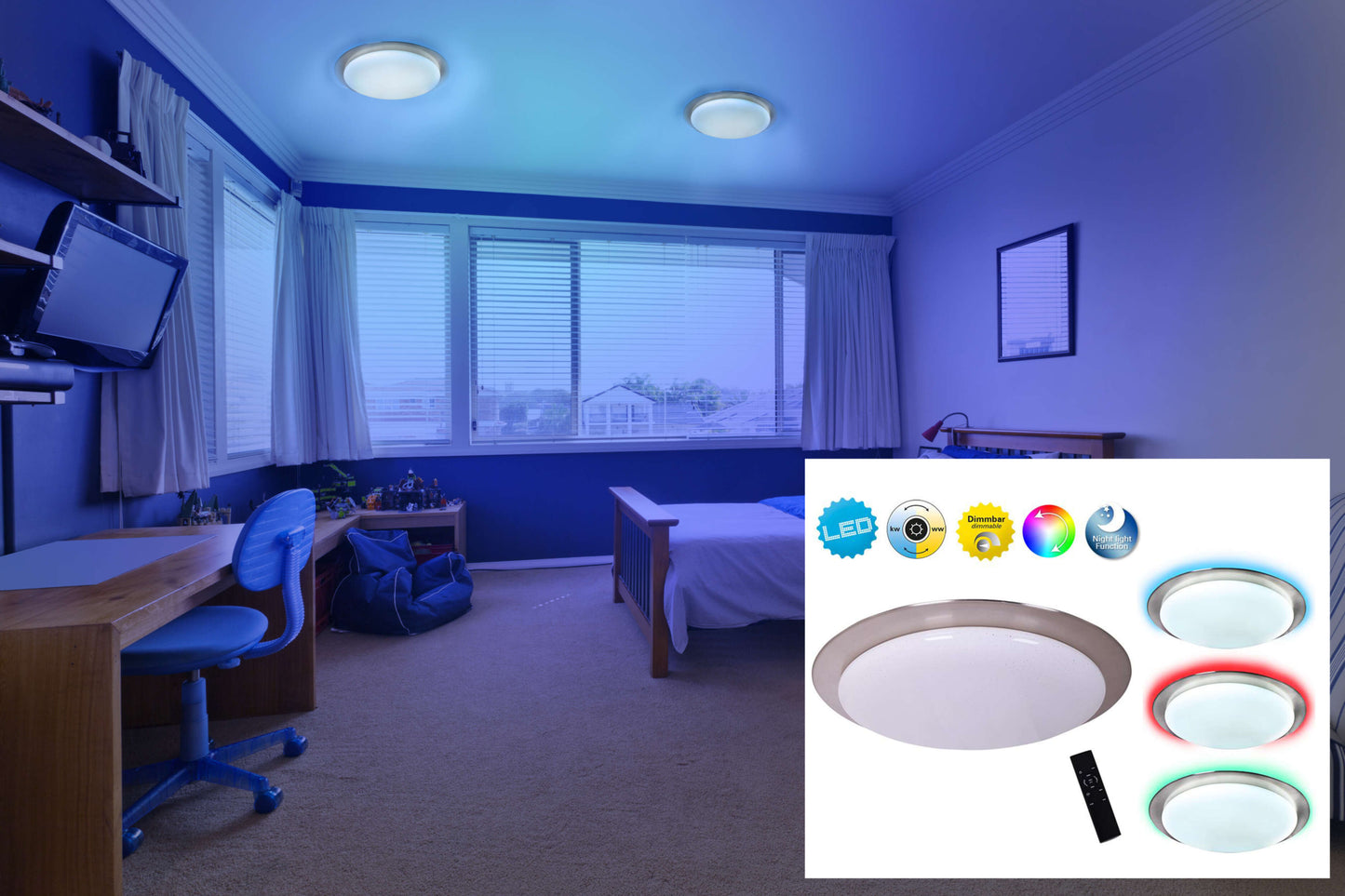LED Deckenleuchte "TURIN" d: 42,5cm