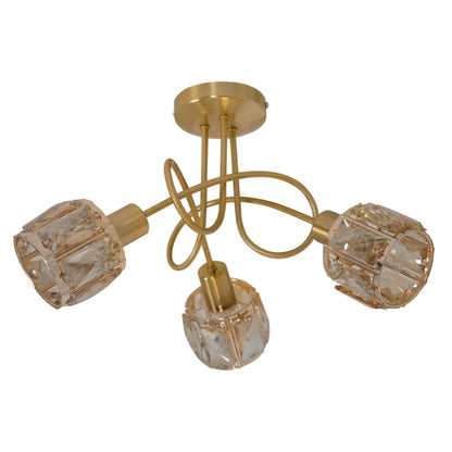 3er LED Deckenleuchte "JOSEFA" Ø: 38cm gold