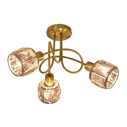 3er LED Deckenleuchte "JOSEFA" Ø: 38cm gold