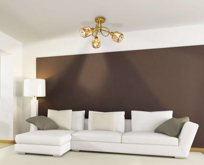 3er LED Deckenleuchte "JOSEFA" Ø: 38cm gold