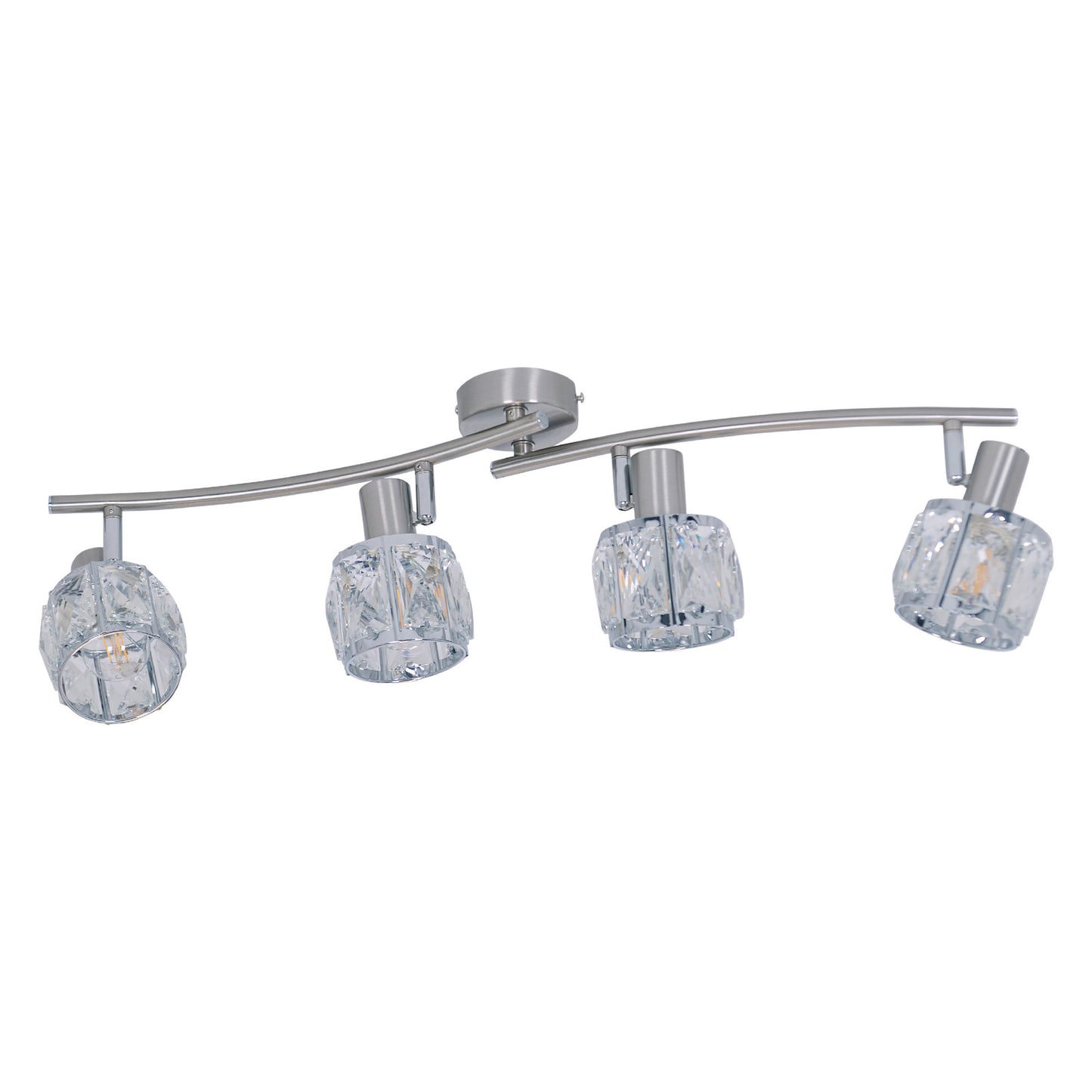 4er LED Deckenleuchte "JOSEFA" L: 70 cm stahl blank