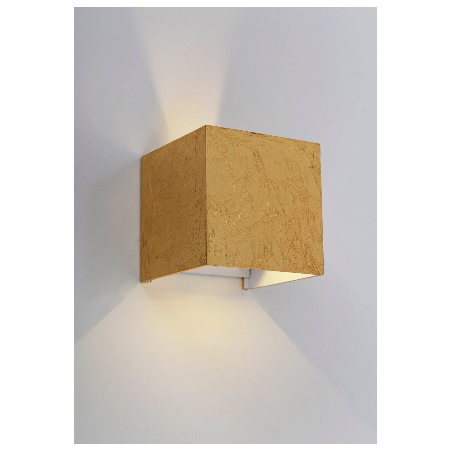 Wandleuchten - LED Wandleuchte "Pisa", Wandlampe im Modern Style, aus Metall in gold, 10 cm hoch, Ø 10 cm, 10 cm tief, inkl. LED