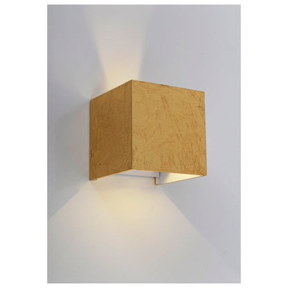 Wandleuchten - LED Wandleuchte "Pisa", Wandlampe im Modern Style, aus Metall in gold, 10 cm hoch, Ø 10 cm, 10 cm tief, inkl. LED