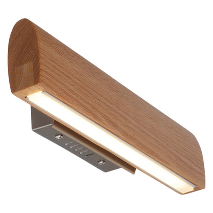 LED Wandleuchte "RONDO" L: 35cm braun