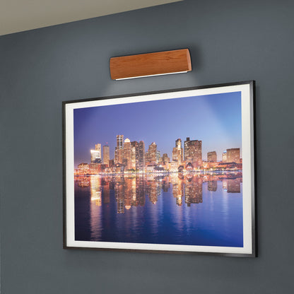 LED Wandleuchte "RONDO" L: 35cm braun