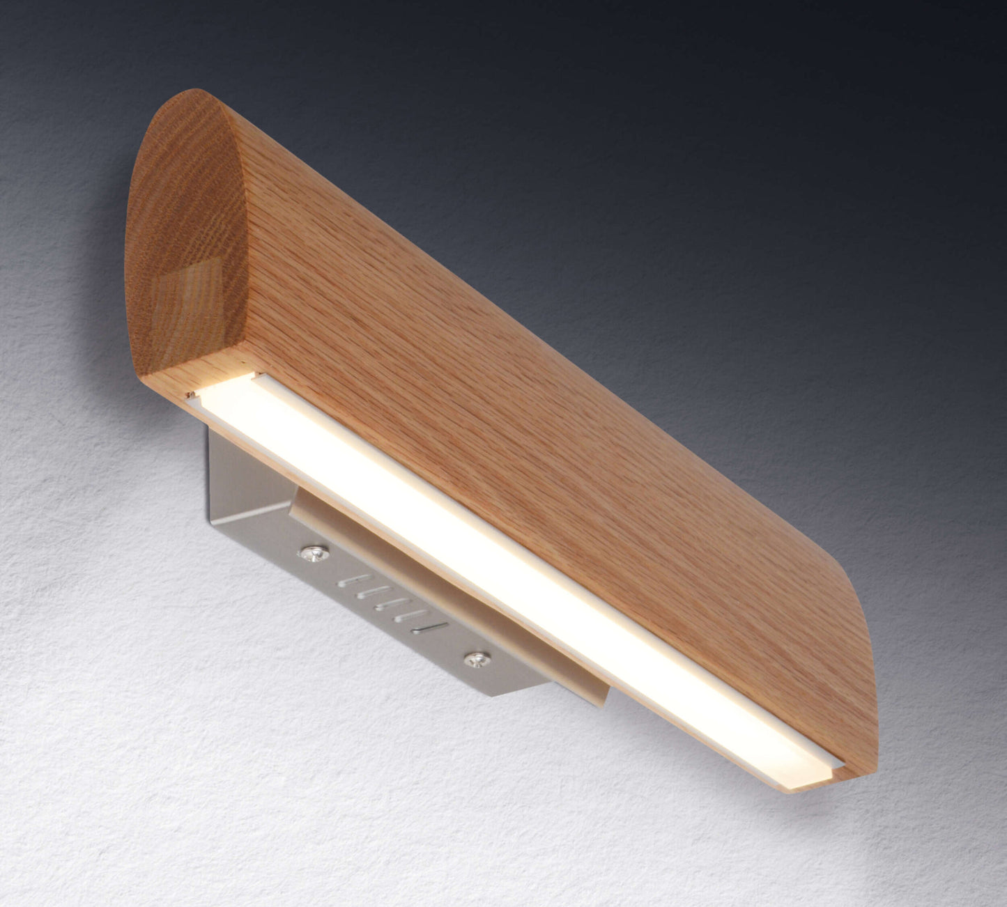 LED Wandleuchte "RONDO" L: 35cm braun