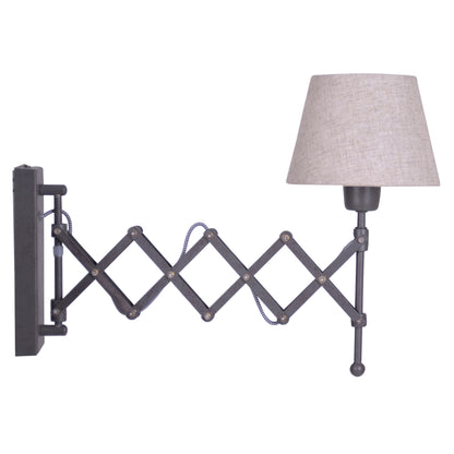 Scherenwandleuchte "ADRIENNE" max. a: 23-49cm natur