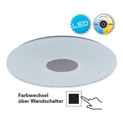 LED Deckenleuchte "PORTO" mit Kristalleffekt d: 48cm
