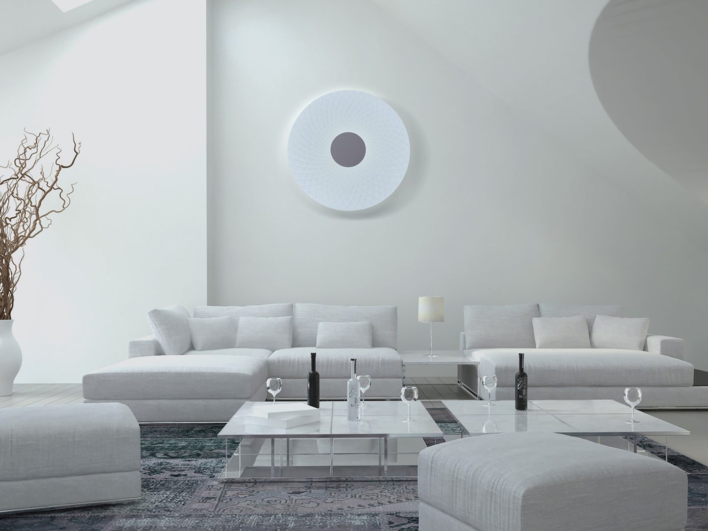 LED Deckenleuchte "PORTO" mit Kristalleffekt d: 48cm