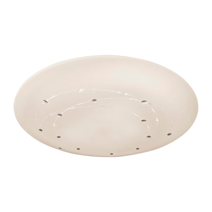 Deckenleuchten - LED Deckenleuchte "LISSABON" inkl. Kristalleffekt Ø: 61cm, Deckenlampe im Functional Style, aus Metall und Kunststoff in weiß, 9,5 cm hoch, Ø 61 cm, inkl. LED  dimmbar  CCT-Wechsler  Nachtlichtfunktion  Timerfunktion  Fernbedienung 