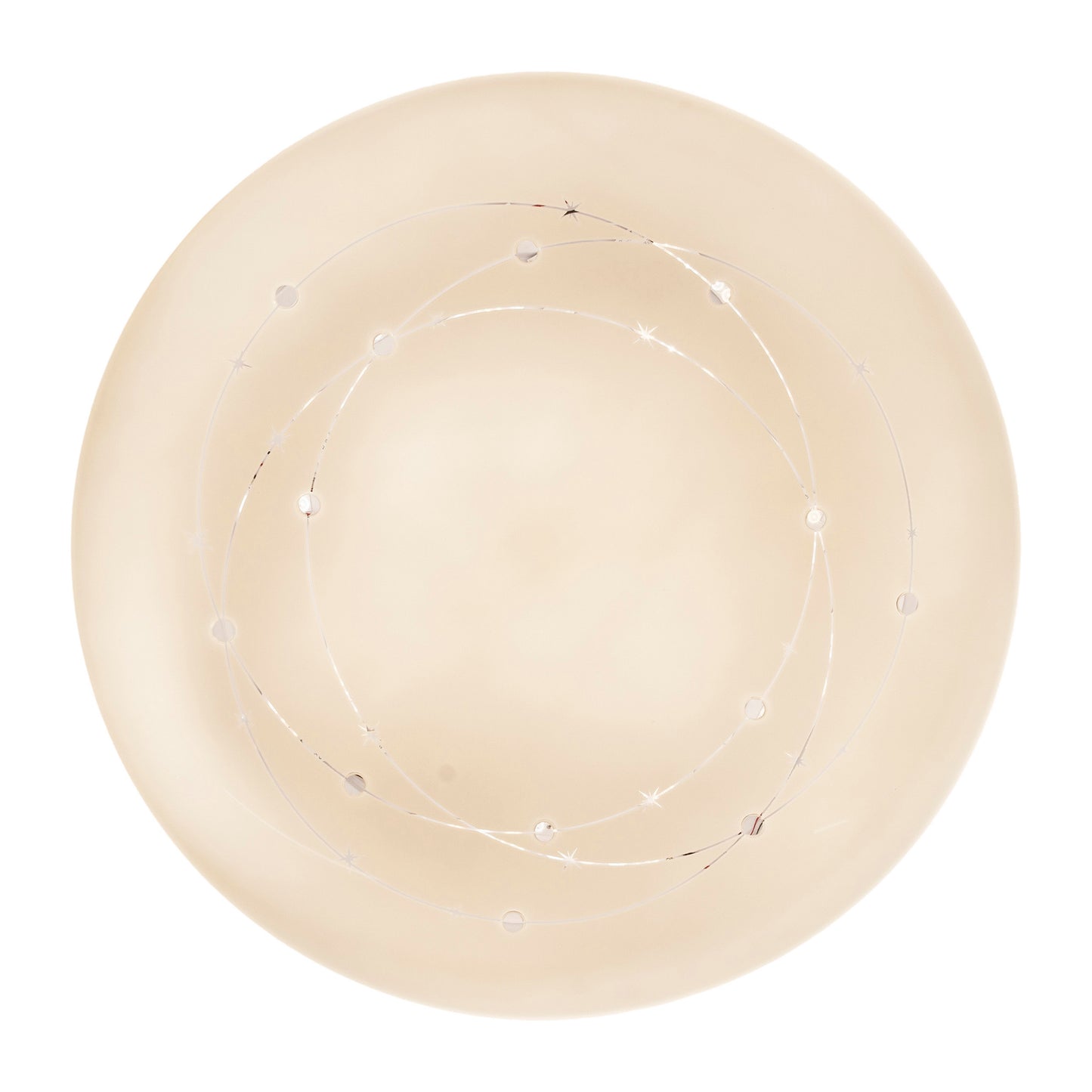 Deckenleuchten - LED Deckenleuchte "LISSABON" inkl. Kristalleffekt Ø: 61cm, Deckenlampe im Functional Style, aus Metall und Kunststoff in weiß, 9,5 cm hoch, Ø 61 cm, inkl. LED  dimmbar  CCT-Wechsler  Nachtlichtfunktion  Timerfunktion  Fernbedienung 