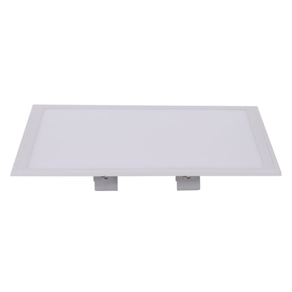 Aufbauleuchte - LED Aufbaupanel 45x45cm "SORRISO", Deckenlampe im Functional Style, aus Metall und Kunststoff in weiß, 5 cm hoch, Ø 45 cm, inkl. LED