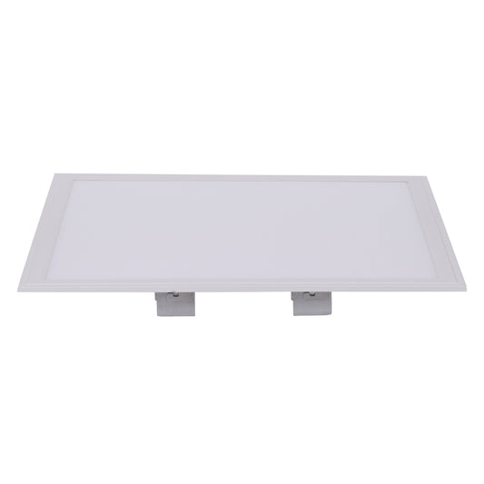 Aufbauleuchte - LED Aufbaupanel 45x45cm "SORRISO", Deckenlampe im Functional Style, aus Metall und Kunststoff in weiß, 5 cm hoch, Ø 45 cm, inkl. LED