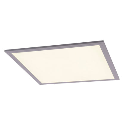 Aufbauleuchte - LED Aufbaupanel 45x45cm "SORRISO", Deckenlampe im Functional Style, aus Metall und Kunststoff in weiß, 5 cm hoch, Ø 45 cm, inkl. LED