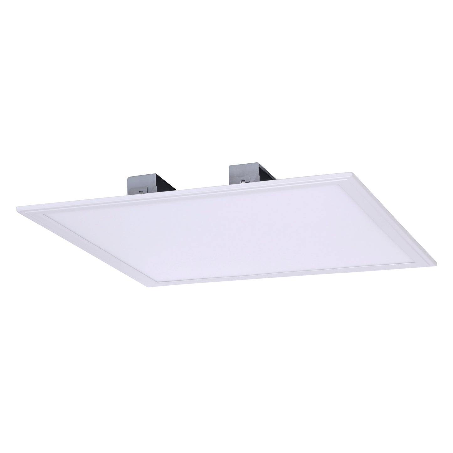 Aufbauleuchte - LED Aufbaupanel 45x45cm "SORRISO", Deckenlampe im Functional Style, aus Metall und Kunststoff in weiß, 5 cm hoch, Ø 45 cm, inkl. LED