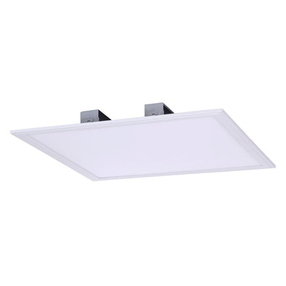 Aufbauleuchte - LED Aufbaupanel 45x45cm "SORRISO", Deckenlampe im Functional Style, aus Metall und Kunststoff in weiß, 5 cm hoch, Ø 45 cm, inkl. LED