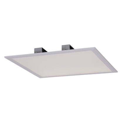 Aufbauleuchte - LED Aufbaupanel 45x45cm "SORRISO", Deckenlampe im Functional Style, aus Metall und Kunststoff in weiß, 5 cm hoch, Ø 45 cm, inkl. LED